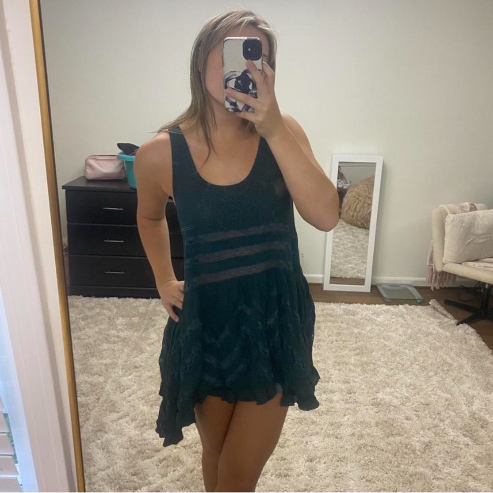 Free People Green Polka Dot Fabric